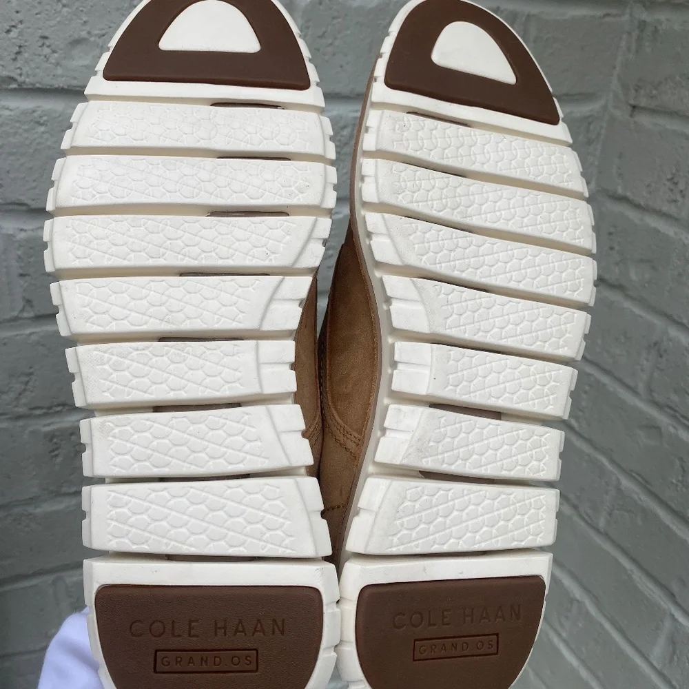 Cole Haan Zerogrand Stitchout Oxford shoes beige ivory suede 11M